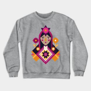 Romanian Folk Art Girl Crewneck Sweatshirt